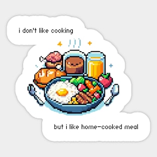 Pixel Cooking Pun Sticker